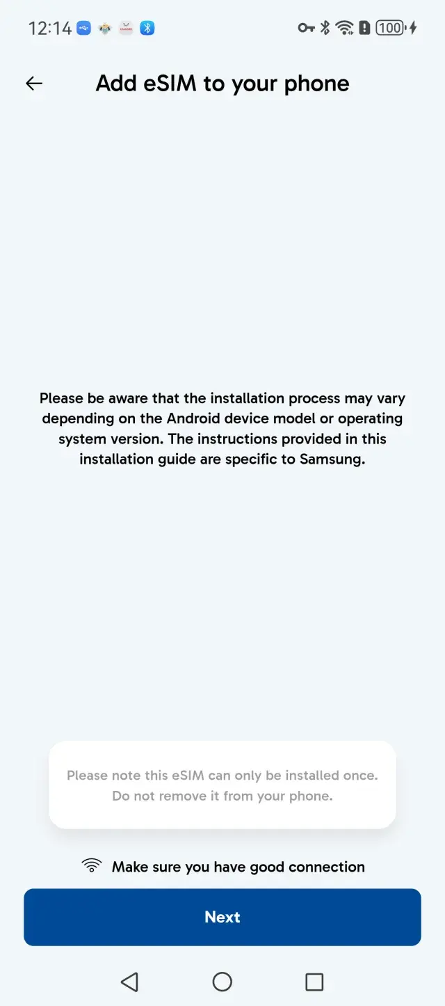 Start the installation